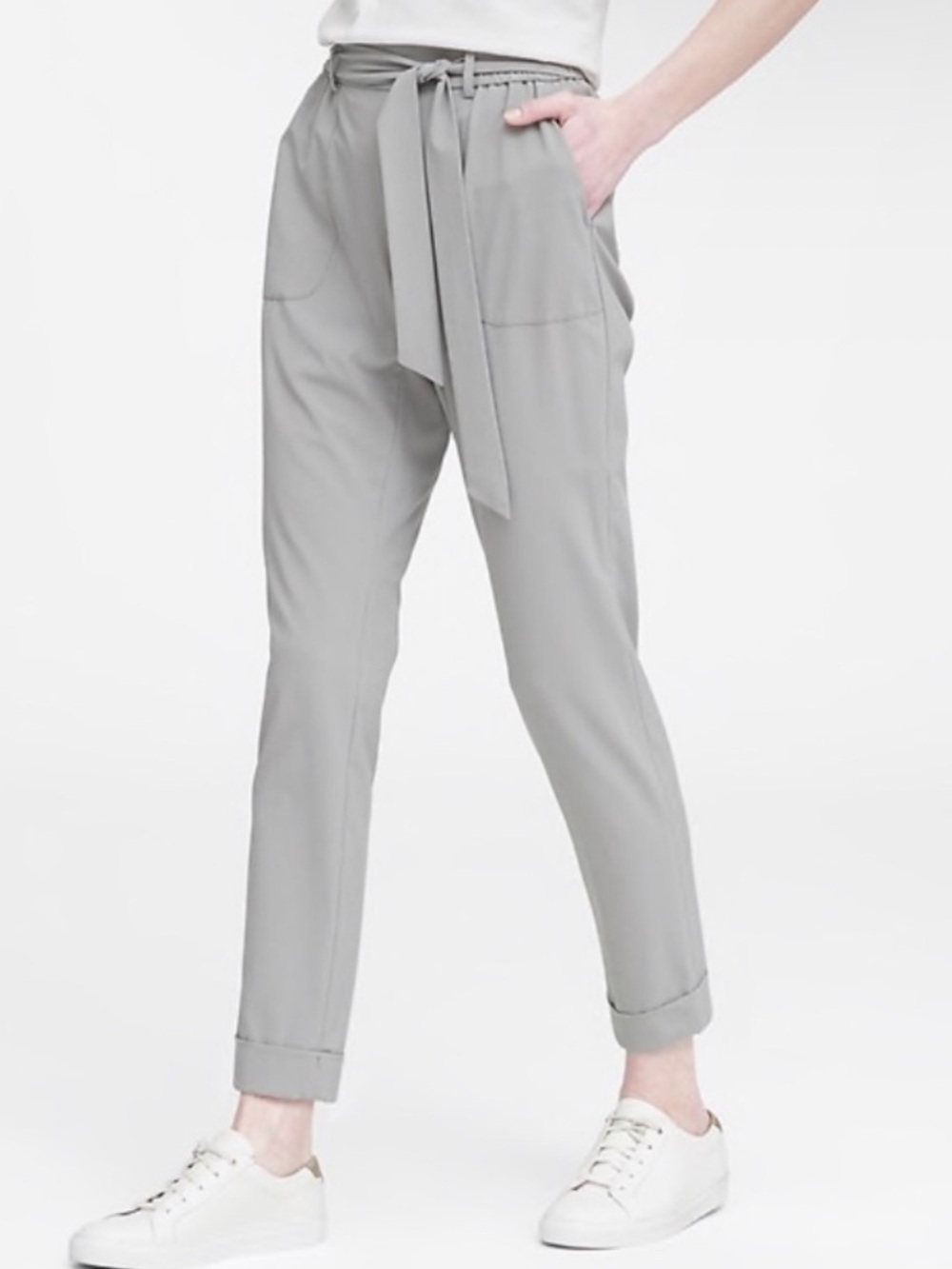 Banana Republic Performance Stretch Easy Pant Tie Waist